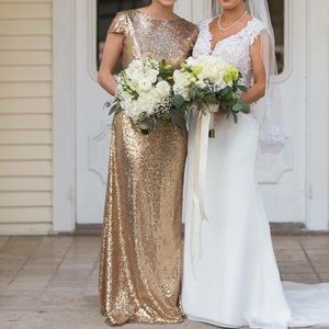 Gold sequined gown